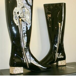 YSL Babies Patent Leather boots, size 36.5/ US 6.5